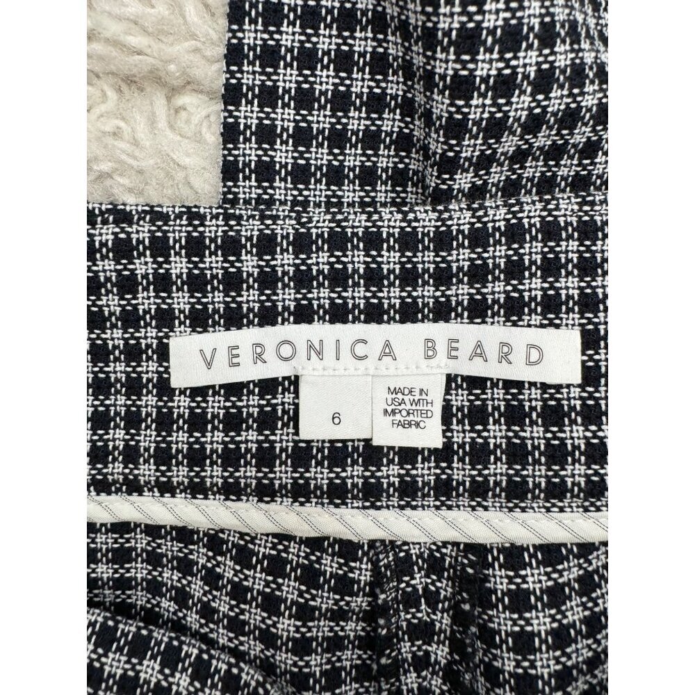 Veronica Beard Houndstooth Pattern Cropped Straig… - image 2